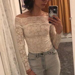 Elegant Lace Off-Shoulder Top